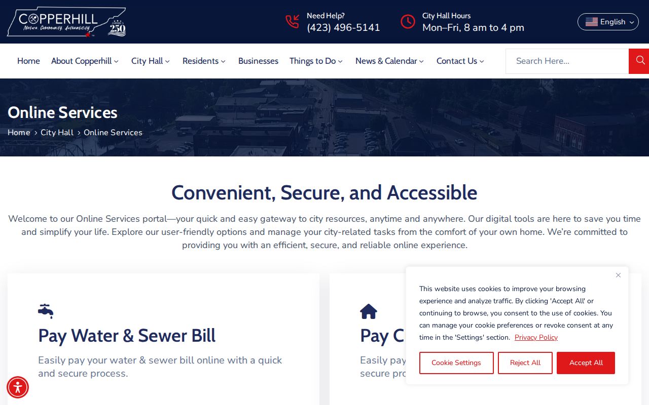 Copperhill online payments separated from traffic court ticket payments